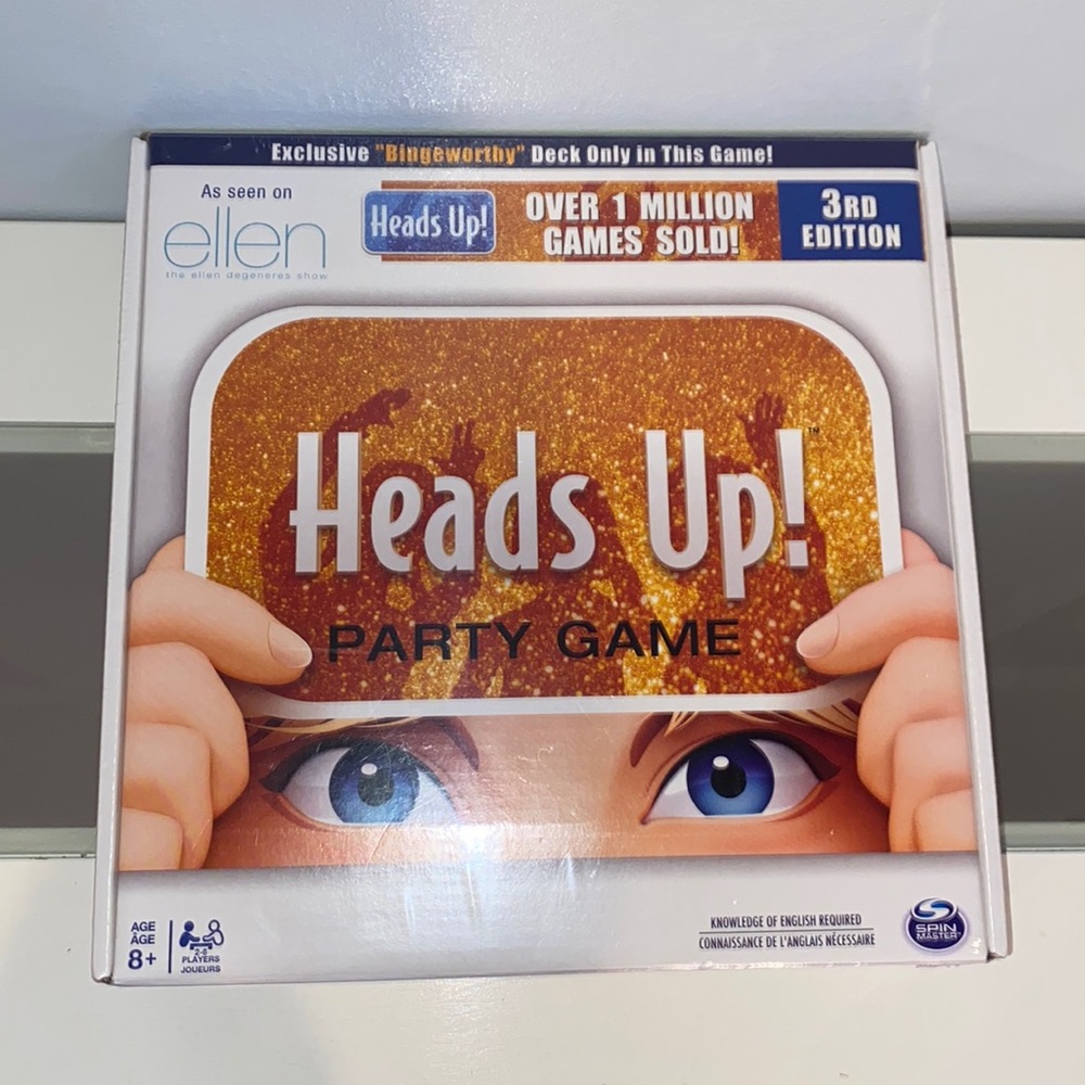 SpinMaster Heads Up Party Game 3rd Edition-As Seen On Ellen-Brand New in Plastic
